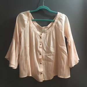 Boutique Open Shoulder Dress Shirt